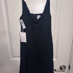 Aritzia Sun-deh “Spencer” cowl neck black dress